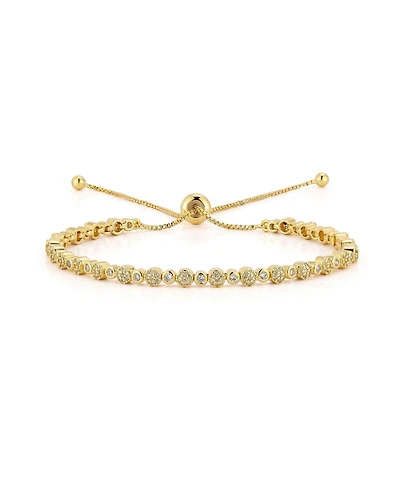 Rachel Zoe Gold Plated Adjustable Tennis Bracelet