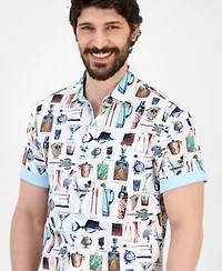Tommy Bahama Men's Nova Wave Well Stocked Classic-Fit Printed Button-Down Seersucker Shirt