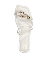 Marc Fisher Ltd Women's Mazza Square Toe Flat Sandals