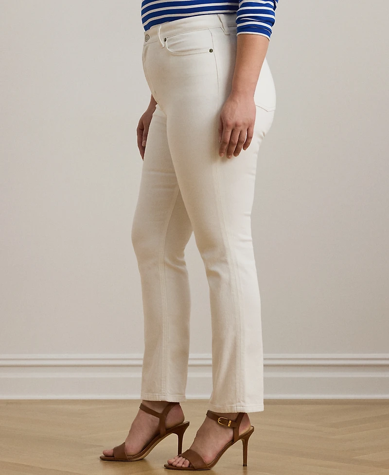 Lauren Ralph Plus High-Rise Straight Ankle Jeans
