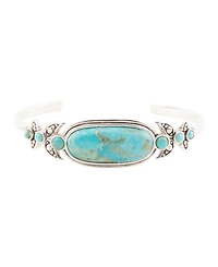 Barse Emile Blue Turquoise Sterling Silver Oval Cuff Bracelet