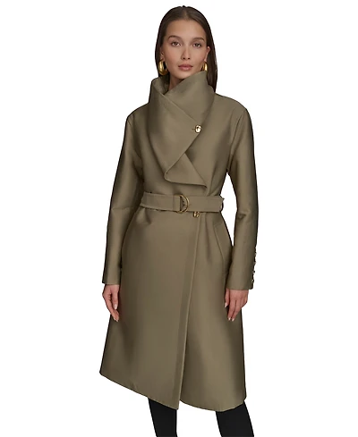 Donna Karan New York Women's Draped-Neck Trench Coat
