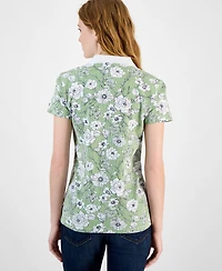 Tommy Hilfiger Women's Printed Short-Sleeve Polo Shirt