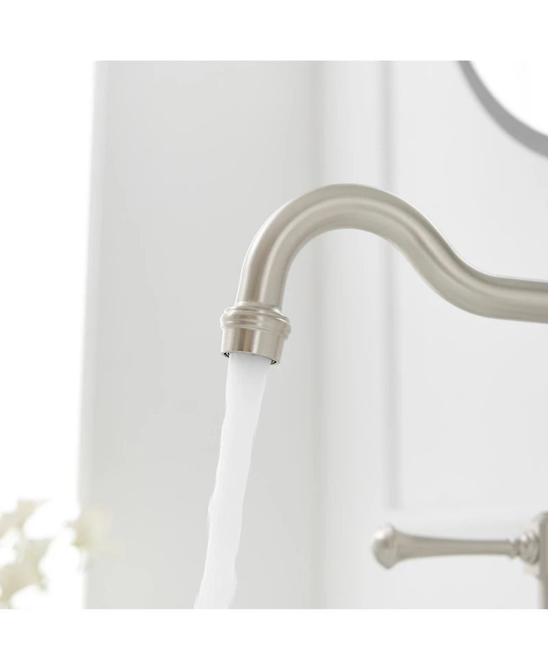 8 in. Widespread Double Handle 3 Hole Bathroom Faucet