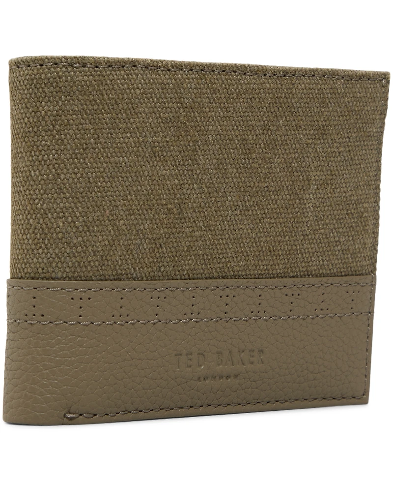 Ted Baker Canvas Olive Leather Wallet