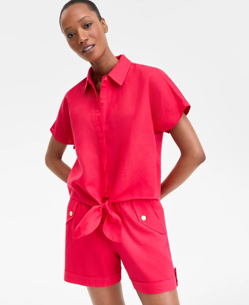 I.n.c. International Concepts Women's Tie-Front Blouse