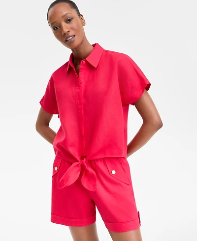 I.n.c. International Concepts Women's Tie-Front Blouse