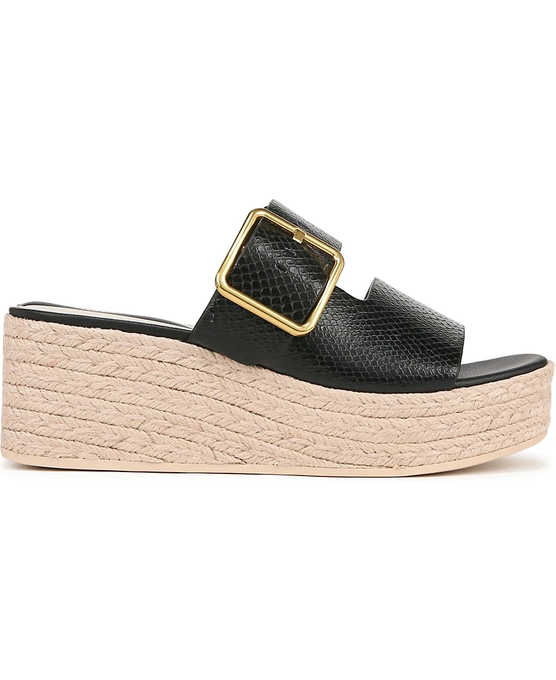 Franco Sarto Women's Taziana Open Square Toe Espadrille Slide Platform Sandals