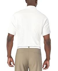 Pga Tour Men's Stripe Print Short Sleeve Golf Polo Shirt