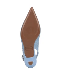 Franco Sarto Women's Marlow 3 Pointed Toe Slingback Kitten Heel Pumps