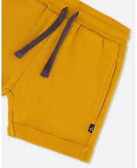 Deux par Deux Baby Boys French Terry Short Vibrant Orange