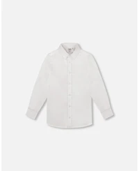 Deux par Toddler Boys Long Sleeve Button Down Shirt White - Toddler|Child
