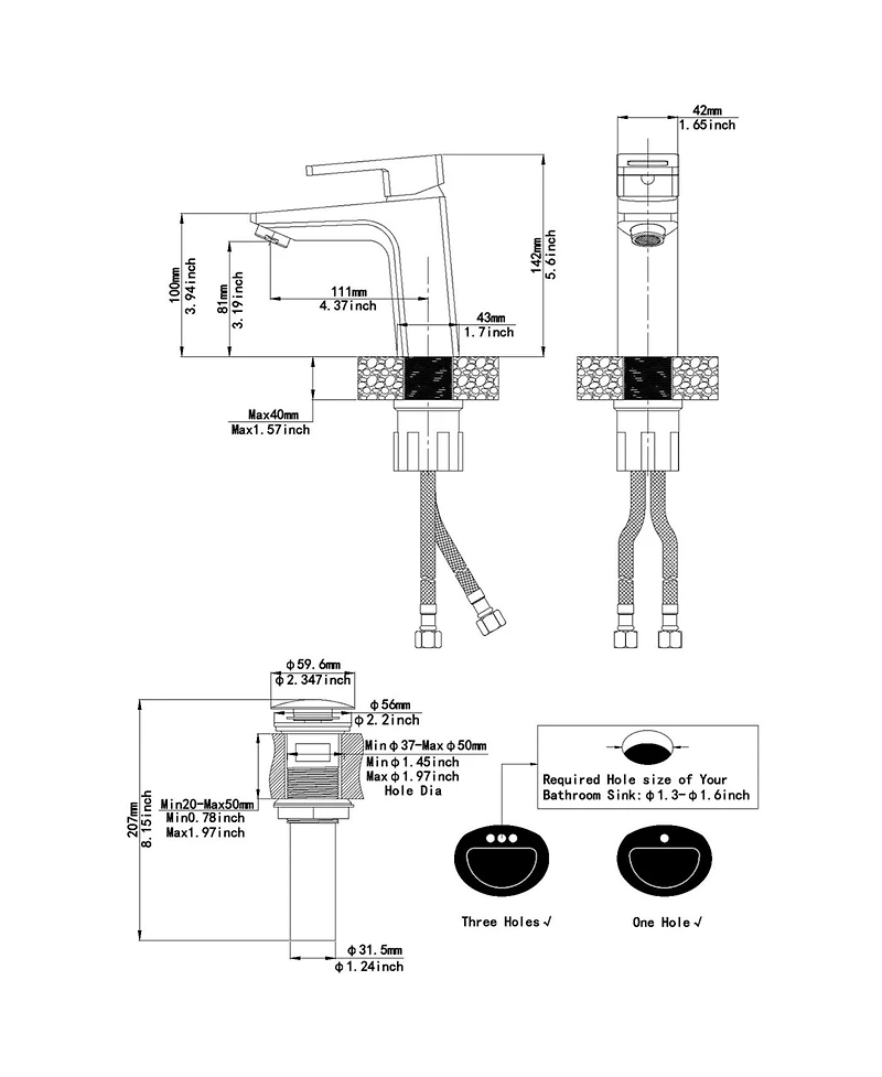 Single-Handle Single-Hole Bathroom Faucet in Spot Resist Brushed Nickel