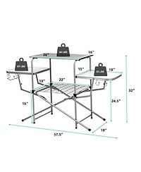 Foldable Outdoor Bbq Table Grilling Stand