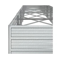 Garden Raised Bed 189"x31.5"x17.7" Galvanized Steel Silver