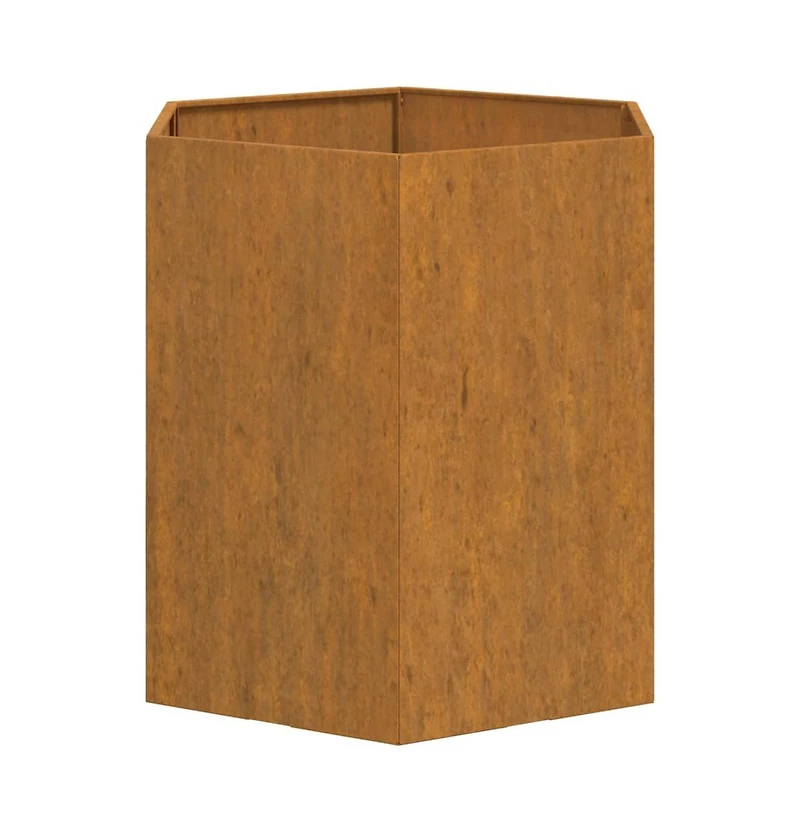 Planter Rusty 15.7"x15.7"x17.7" Corten Steel