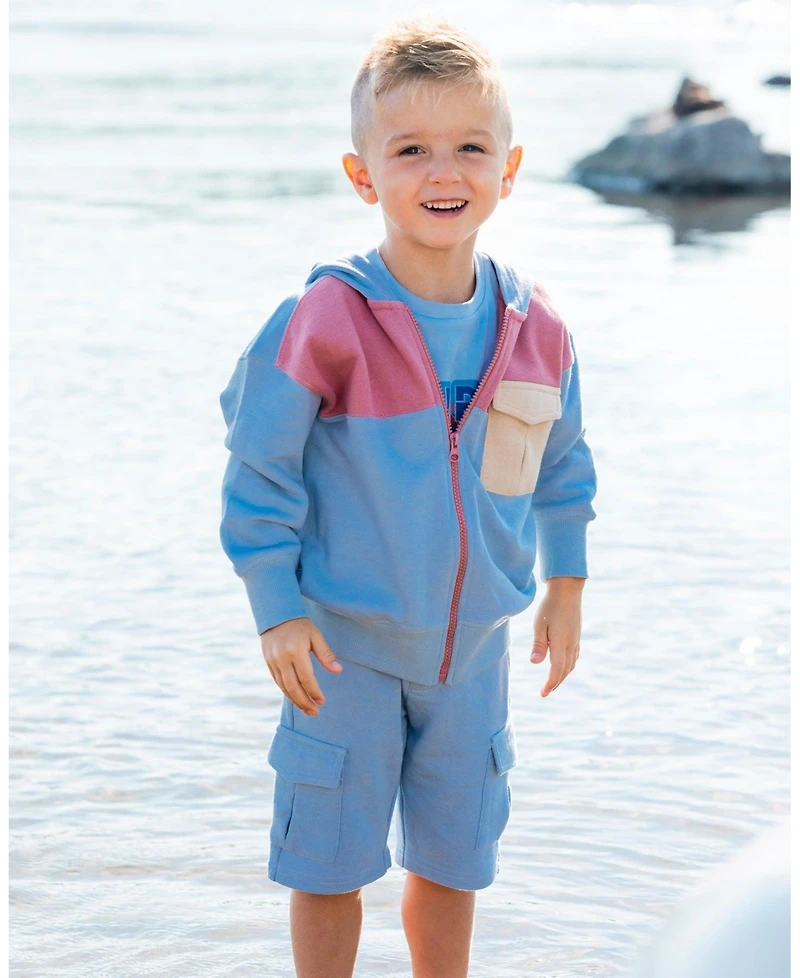 Deux par Deux Baby Boys French Terry Short Pale Blue