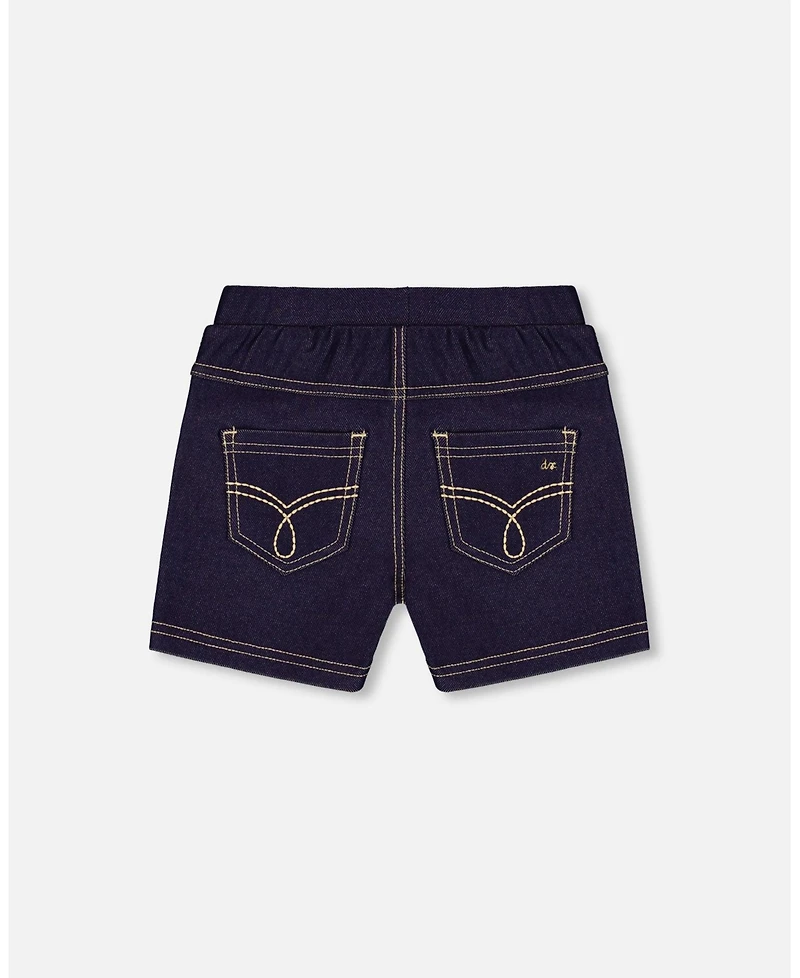 Deux par Toddler Girls Jegging Shorts Dark Denim Blue - Toddler|Child