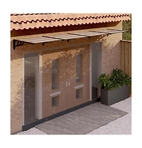 Door Canopy Black 155.9"x35.4" Polycarbonate