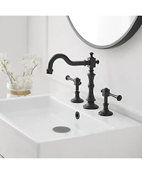 8 in. Widespread Double Handle 3 Hole Bathroom Faucet