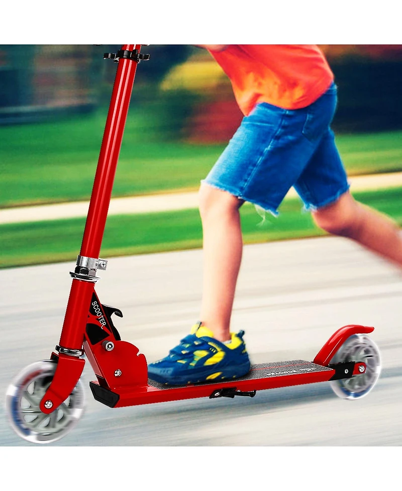 Folding Aluminum Kids Kick Scooter with Led Lights