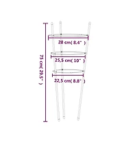 Garden Plant Supports with 3 Rings 5 pcs Green 29.5" Steel