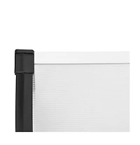 Door Canopy Black and Transparent 94.1"x35.4" Polycarbonate