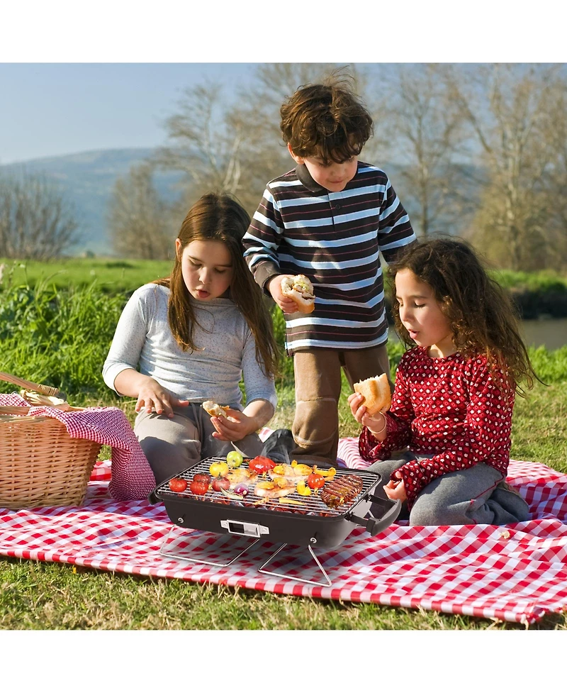 Small Charcoal Grill with Smoker for Outdoor Adventures