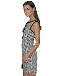 Karl Lagerfeld Paris Women's Millenium Jacquard Contrast-Frame Dress