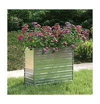 Garden Raised Bed 39.4"x15.7"x30.3" Galvanized Steel Silver