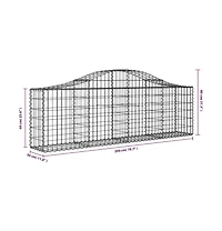Arched Gabion Basket 78.7"x11.8"x23.6"/31.5" Galvanized Iron