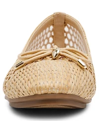 Anne Klein Women's Luci Raffia Cap Toe Ballet Flats