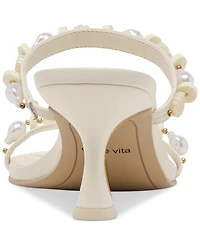 Dolce Vita Women's Grason Beaded Double-Band Kitten-Heel Dress Sandals