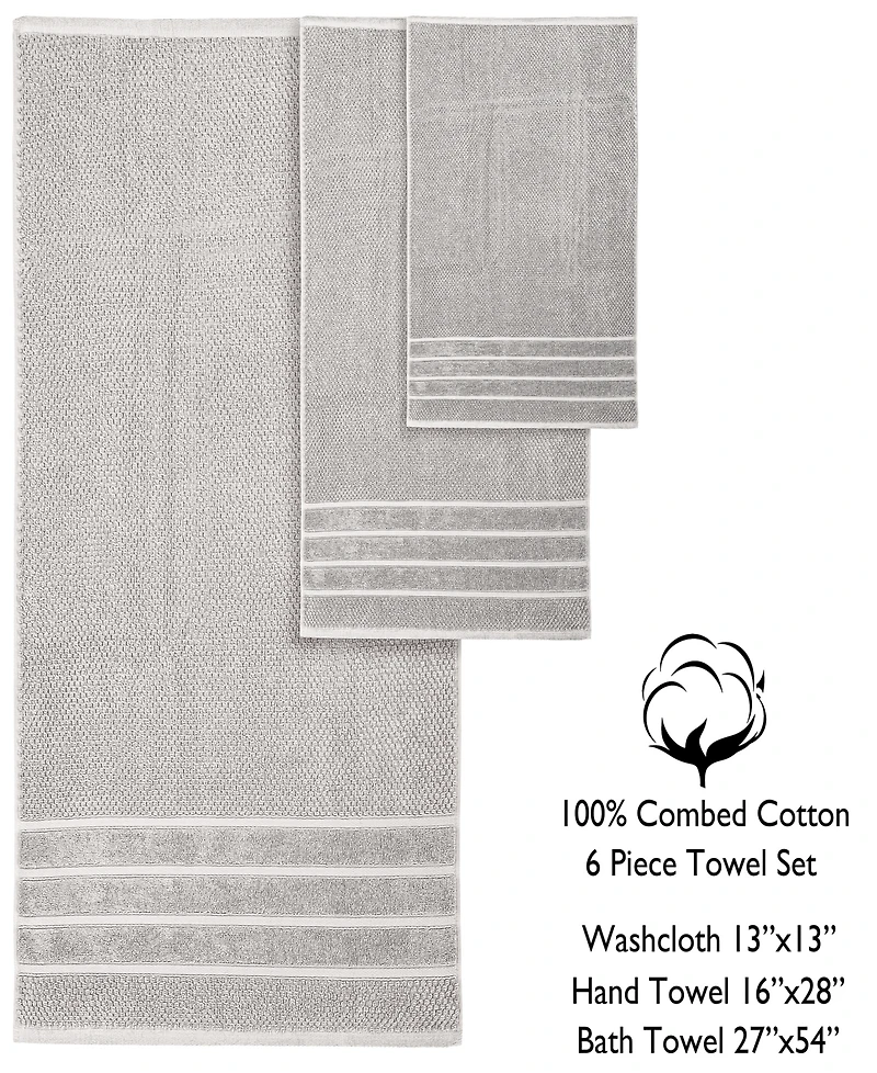 Feather & Stitch, Ny Waffle 6-Pc. Bath Towel Set