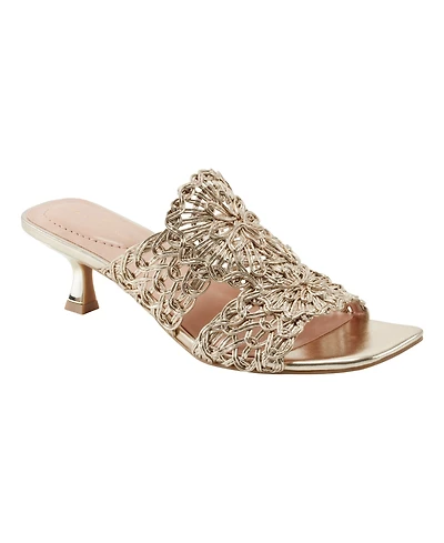 Bandolino Women's Melvana Woven Kitten Heel Sandals