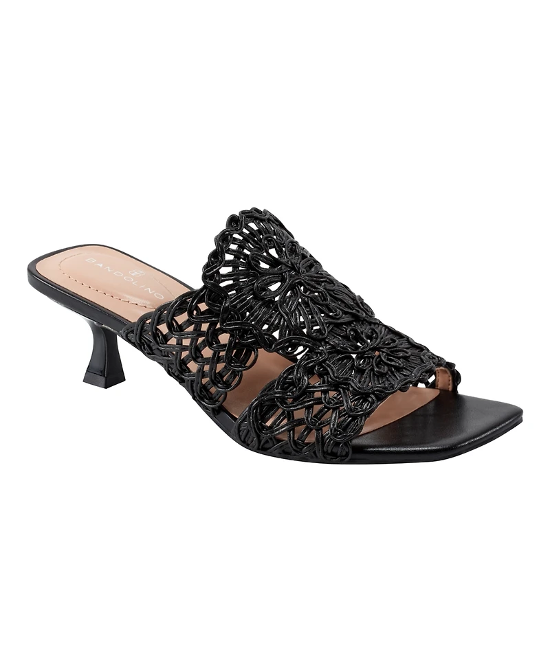 Bandolino Women's Melvana Woven Kitten Heel Sandals