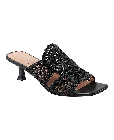 Bandolino Women's Melvana Woven Kitten Heel Sandals