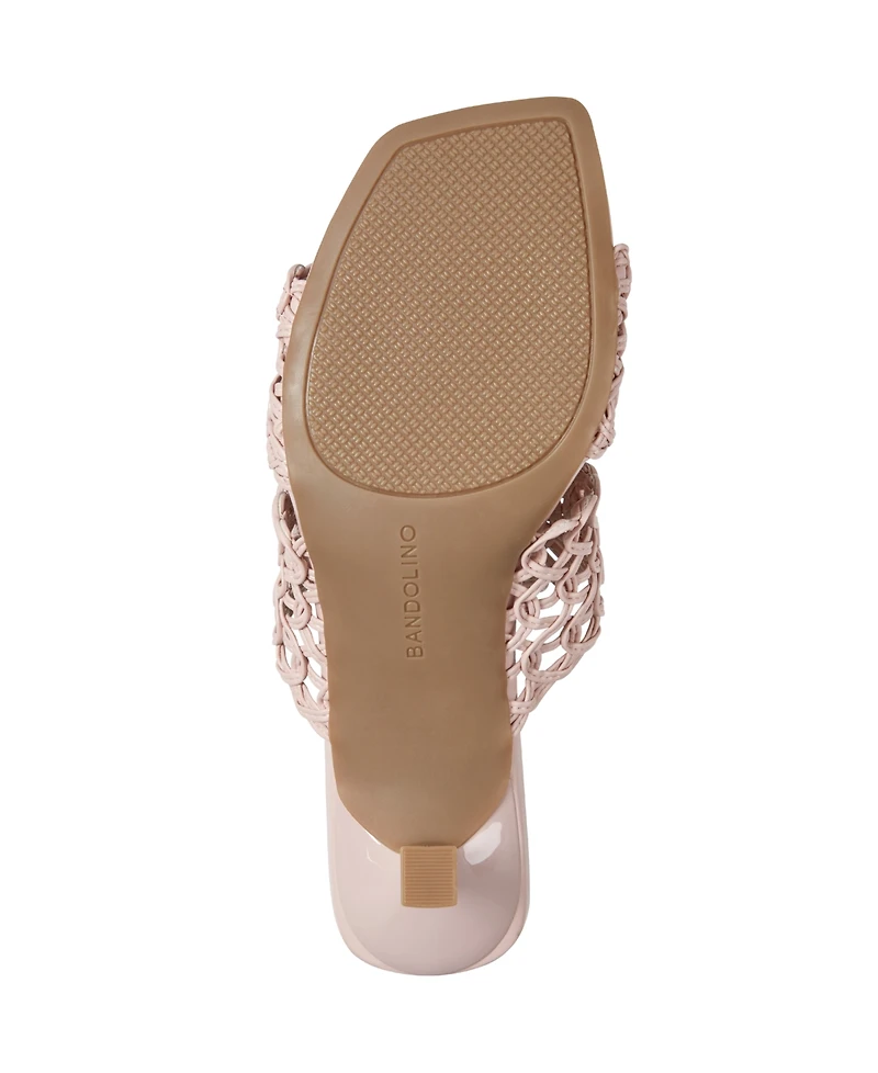 Bandolino Women's Melvana Woven Kitten Heel Sandals