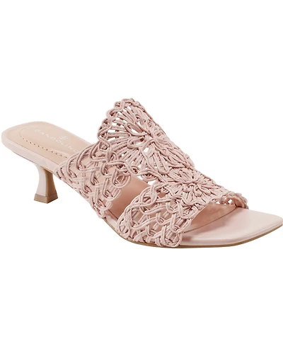 Bandolino Women's Melvana Woven Kitten Heel Sandals