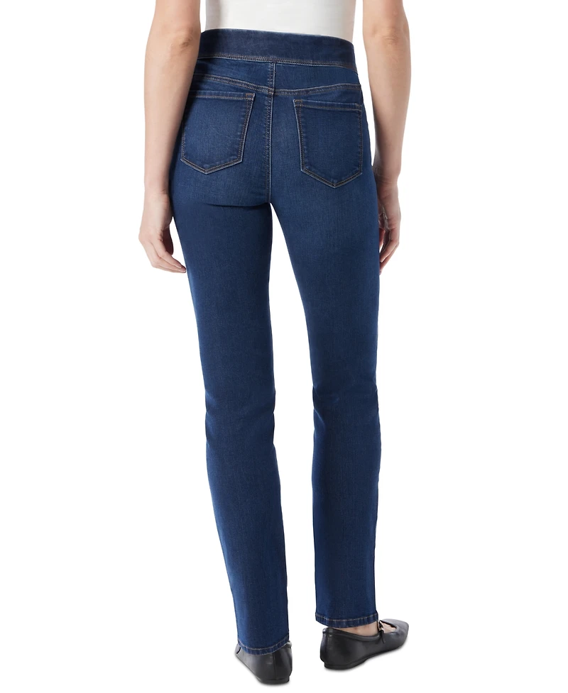 Gloria Vanderbilt Women's Amanda High-Rise Straight Pull-On Jeans