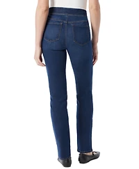 Gloria Vanderbilt Women's Amanda High-Rise Straight Pull-On Jeans