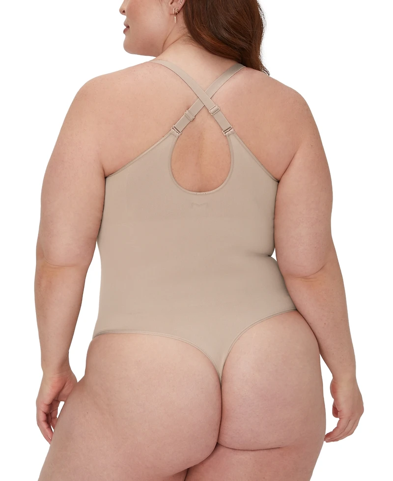 Maidenform Women's Everyday Seamless Shapewear Thong Bodysuit DMS830