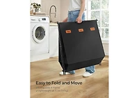 Songmics Home 3-Section Laundry Sorter with Collapsible X-Frame, Ink Black