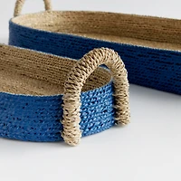 Tiana Seagrass Long Oval Serving Baskets Set of 2