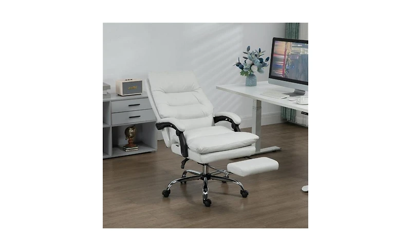 Massage Office Chair with Lumbar Support and Reclining Function