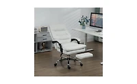 Massage Office Chair with Lumbar Support and Reclining Function