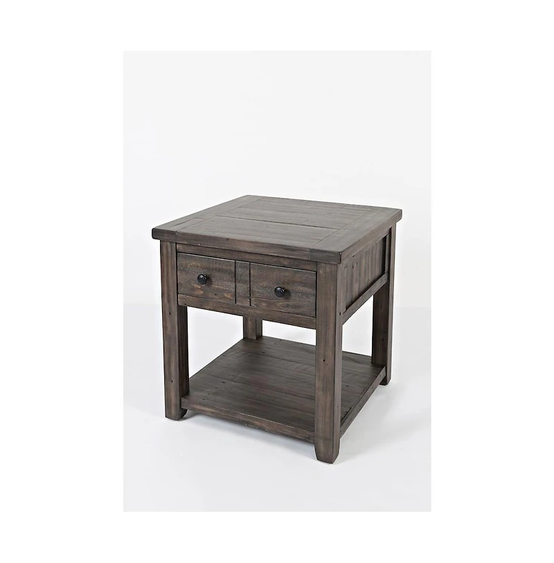 Madison County Rustic Reclaimed Pine Farmhouse End Table