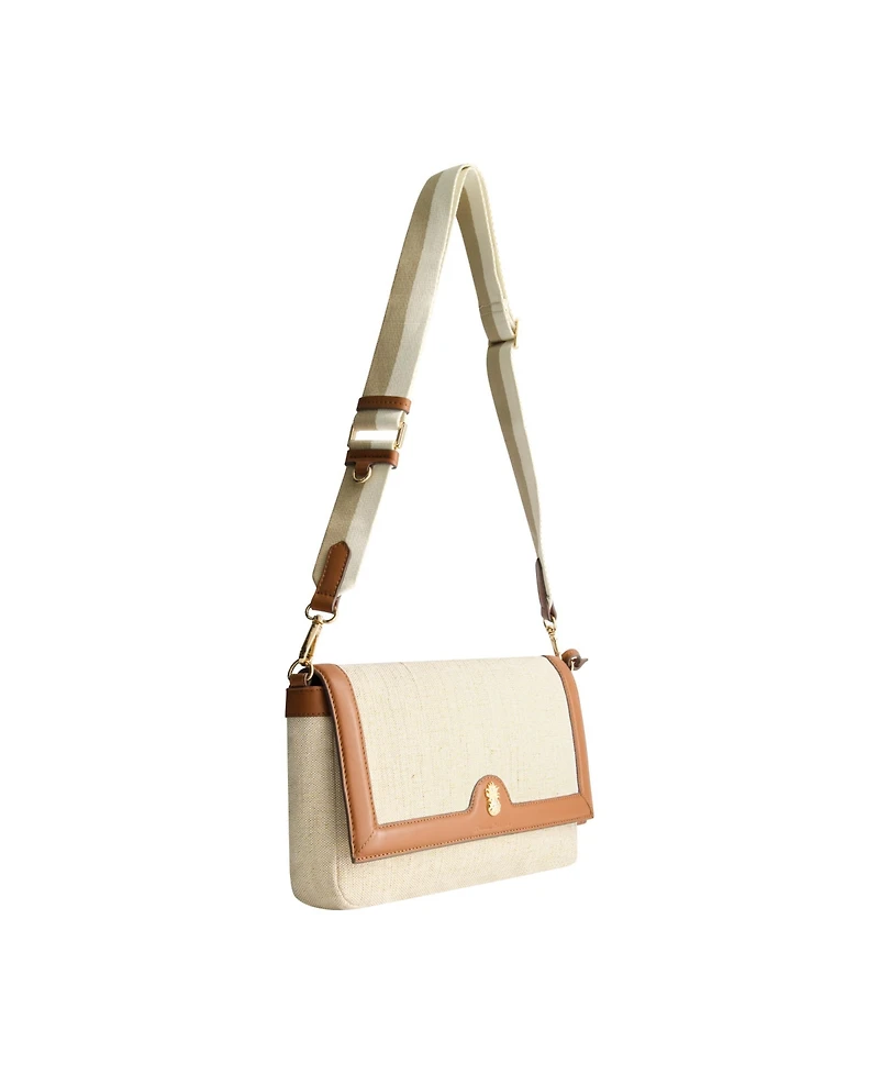 Tommy Bahama Lurex Linen Long Flap Crossbody