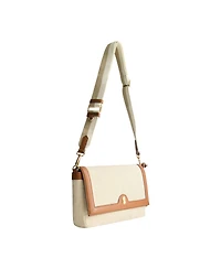 Tommy Bahama Lurex Linen Long Flap Crossbody