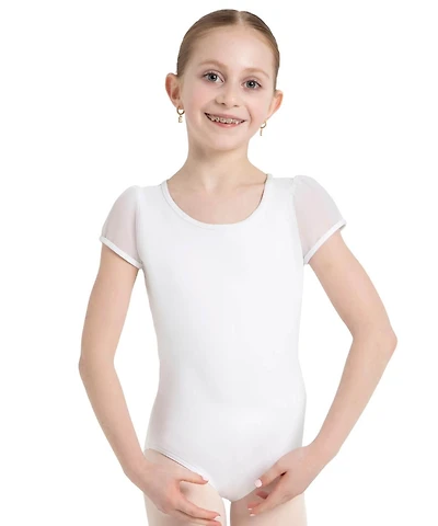 Capezio Girls Puff Sleeve Keyhole Back Leotard
